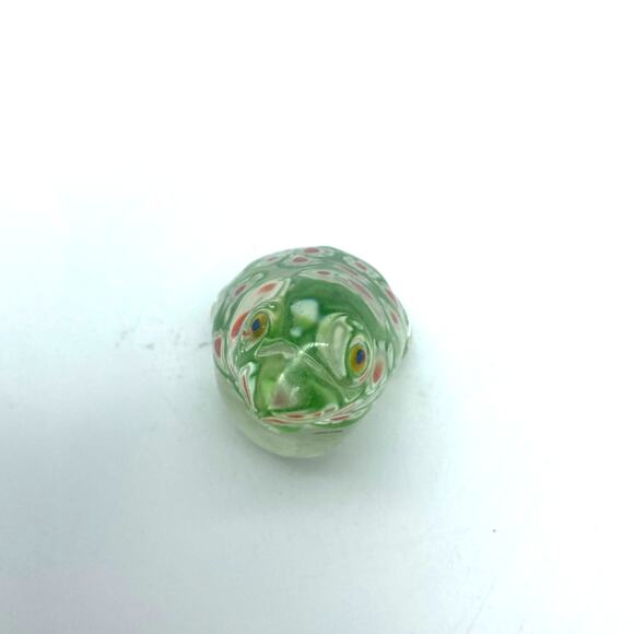 VINTAGE Art Glass MILLEFIORI‎ Frog Paper Weight 1 1/2” - Picture 9 of 9